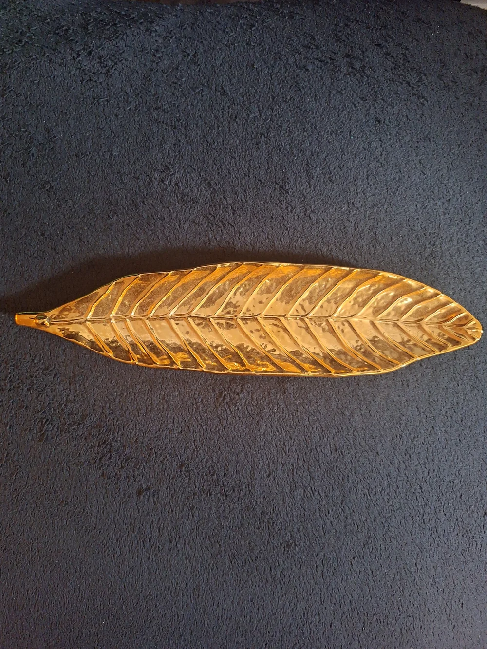 Gold Leaf Wall Tray - Decorative Home Wall Decor